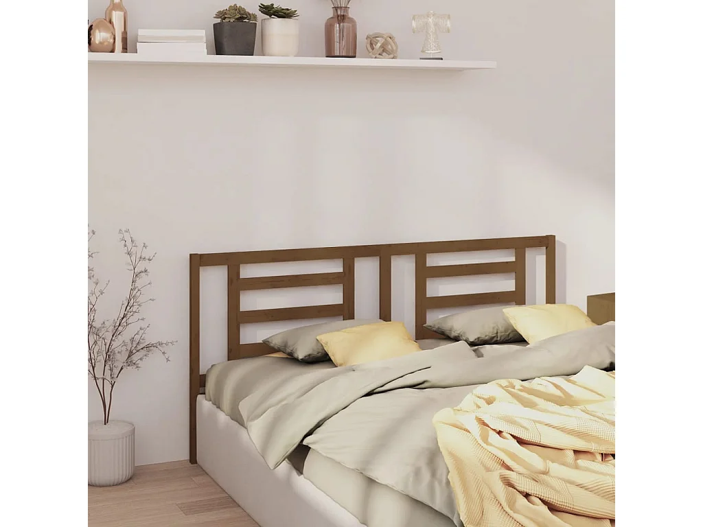 Testiera | Testata del letto per Letto ambra 186x4x100 cm in Legno Massello di Pino