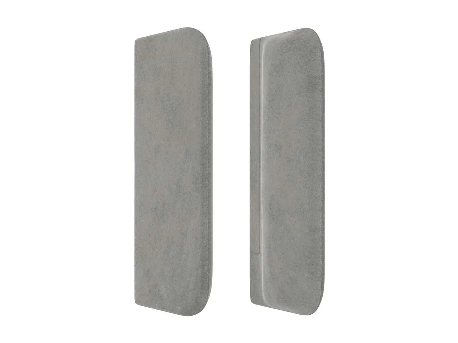 Tête de lit avec oreilles Gris clair 147x16x78/88 cm Velours POI64012 BonneVie Meuble