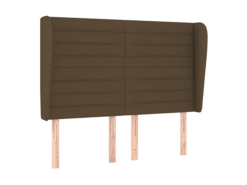 Kopfteil,Bettkopfteil mit Ohren Dunkelbraun 147x23x118/128 cm Stoff -gkd982460