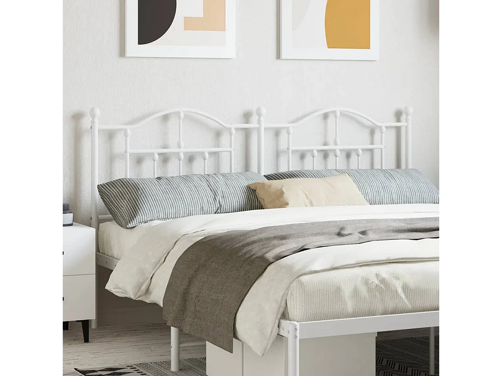 Cabeceira de cama 180 cm metal branco PT989188