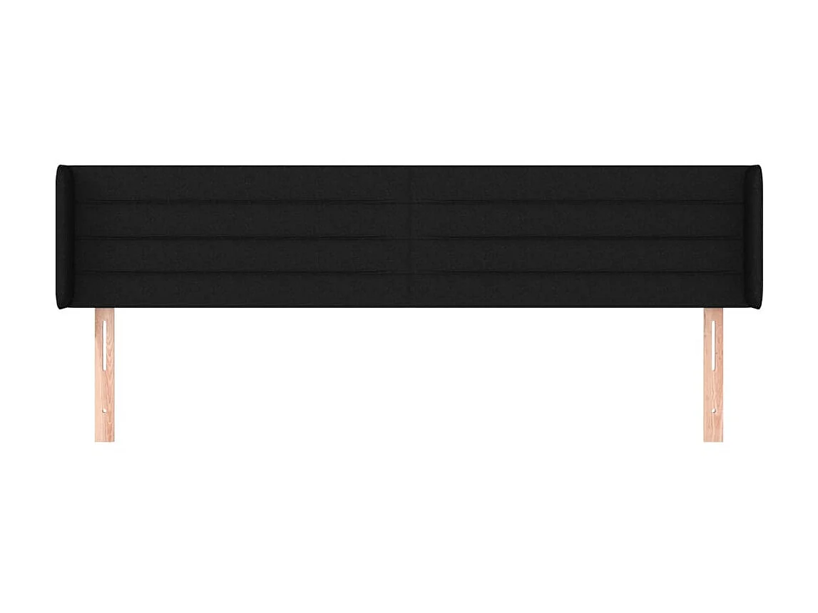 Cabecero de tela negro 163x16x78/88 cm ES49304