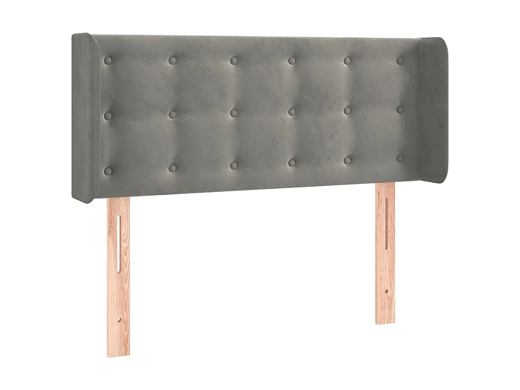 Tête de lit à LED Gris clair 83x16x78/88 cm Velours POI97687 BonneVie Meuble