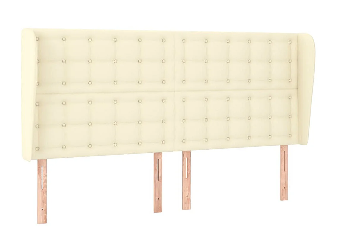 Tête de lit avec oreilles Crème 183x23x118/128 cm Similicuir POI25280 BonneVie Meuble