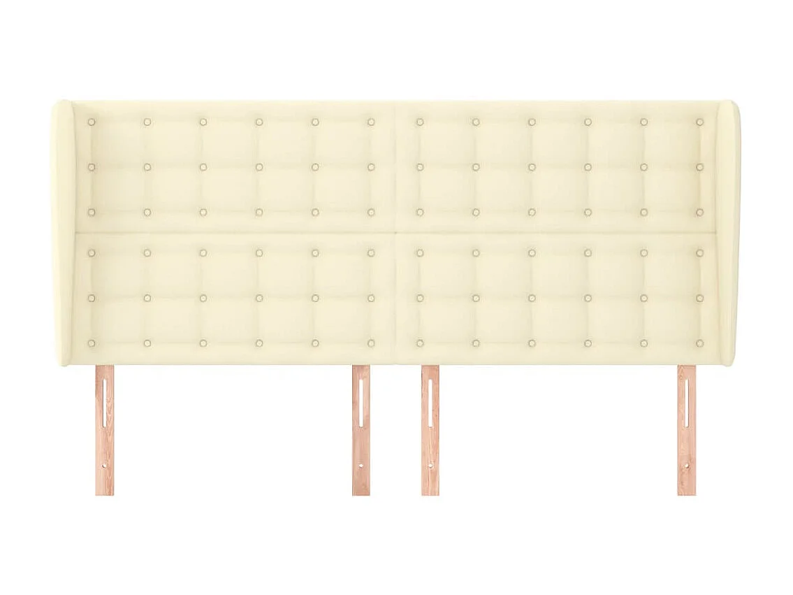Tête de lit avec oreilles Crème 183x23x118/128 cm Similicuir POI25280 BonneVie Meuble