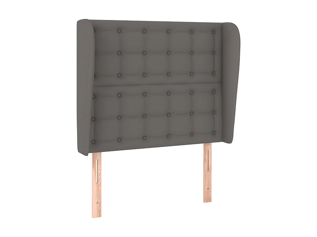 Tête de lit avec oreilles Gris 83x23x118/128 cm Similicuir POI82933 BonneVie Meuble