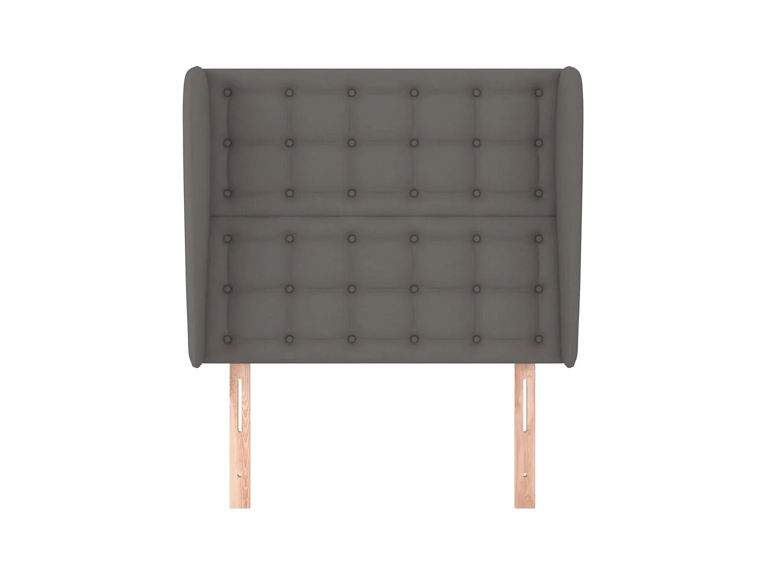 Kopfteil,Bettkopfteil mit Ohren Grau 83x23x118/128 cm Kunstleder -gkd411273