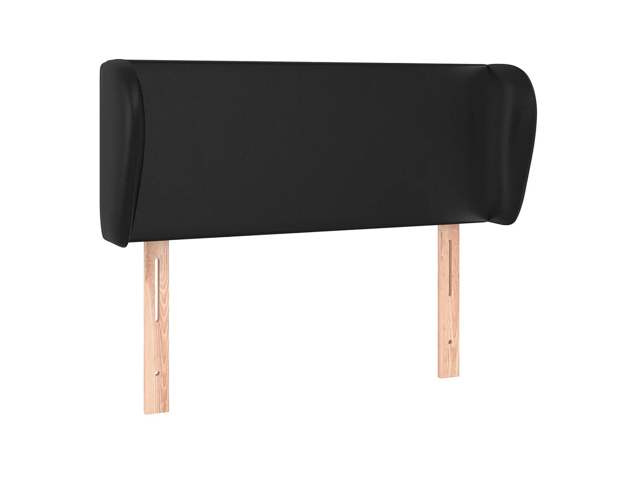 Testiera | Testata del letto ad Orecchio Nera 103x23x78/88 cm in Similpelle