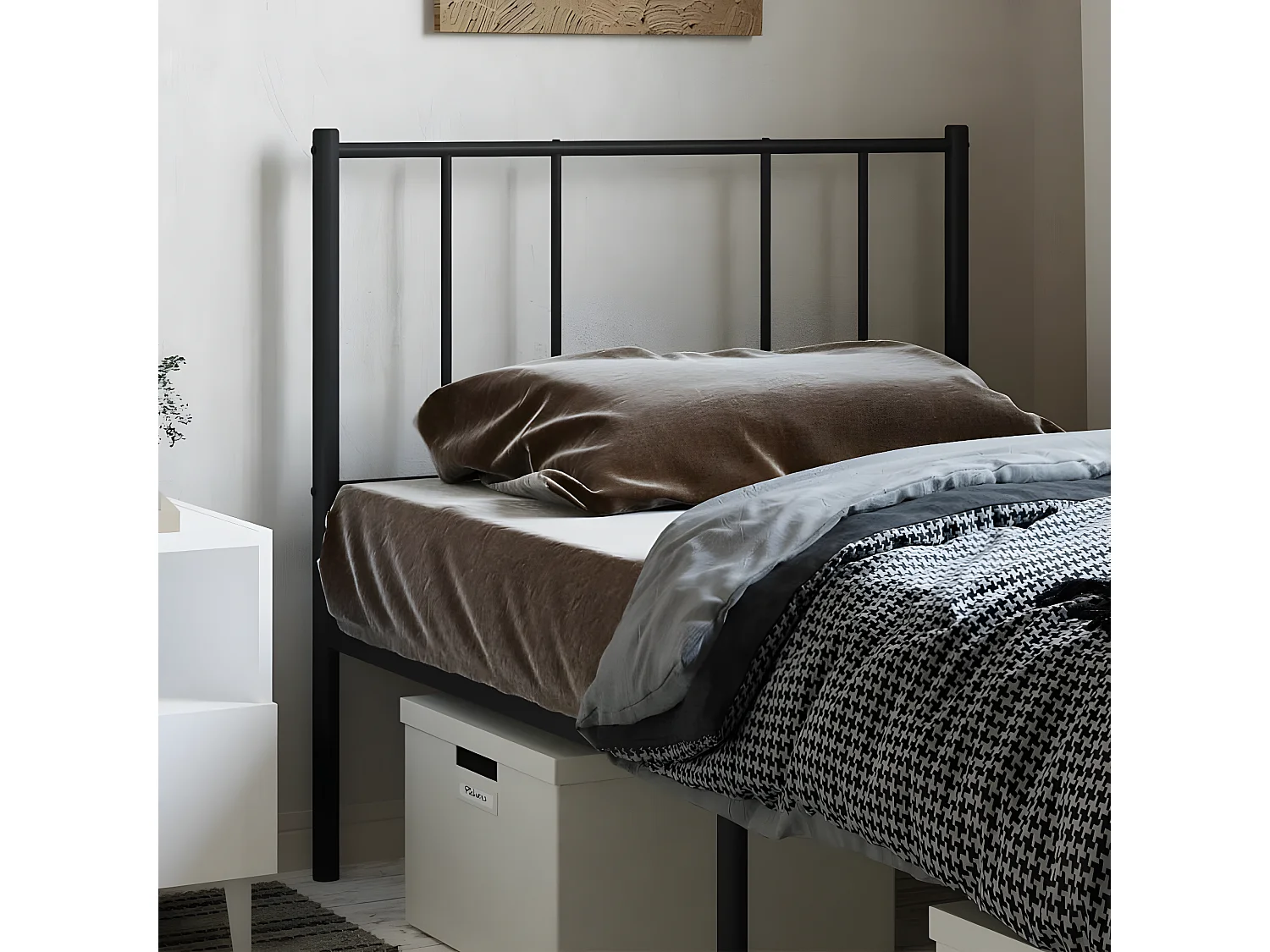 Kopfteil,Bettkopfteil Metall Schwarz 107 cm -gkd578627