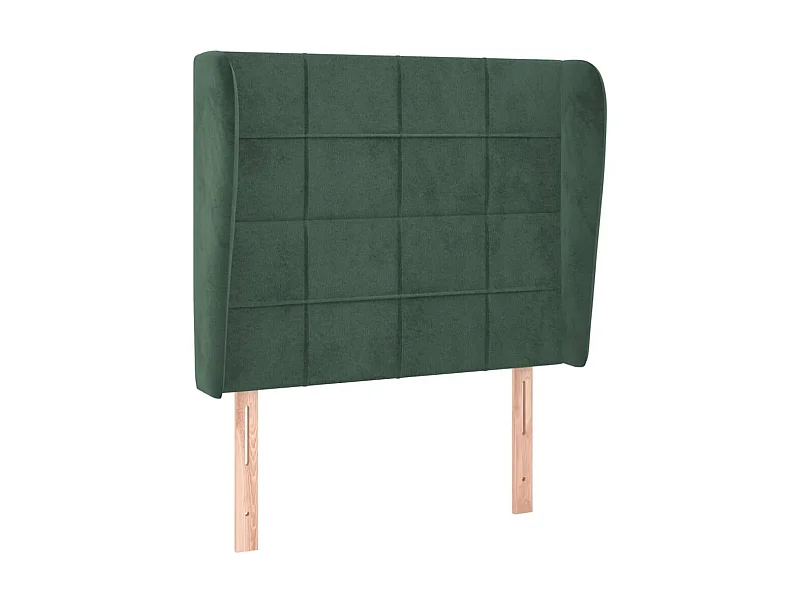 Kopfteil,Bettkopfteil mit Ohren Dunkelgrün 93x23x118/128 cm Samt -gkd539878