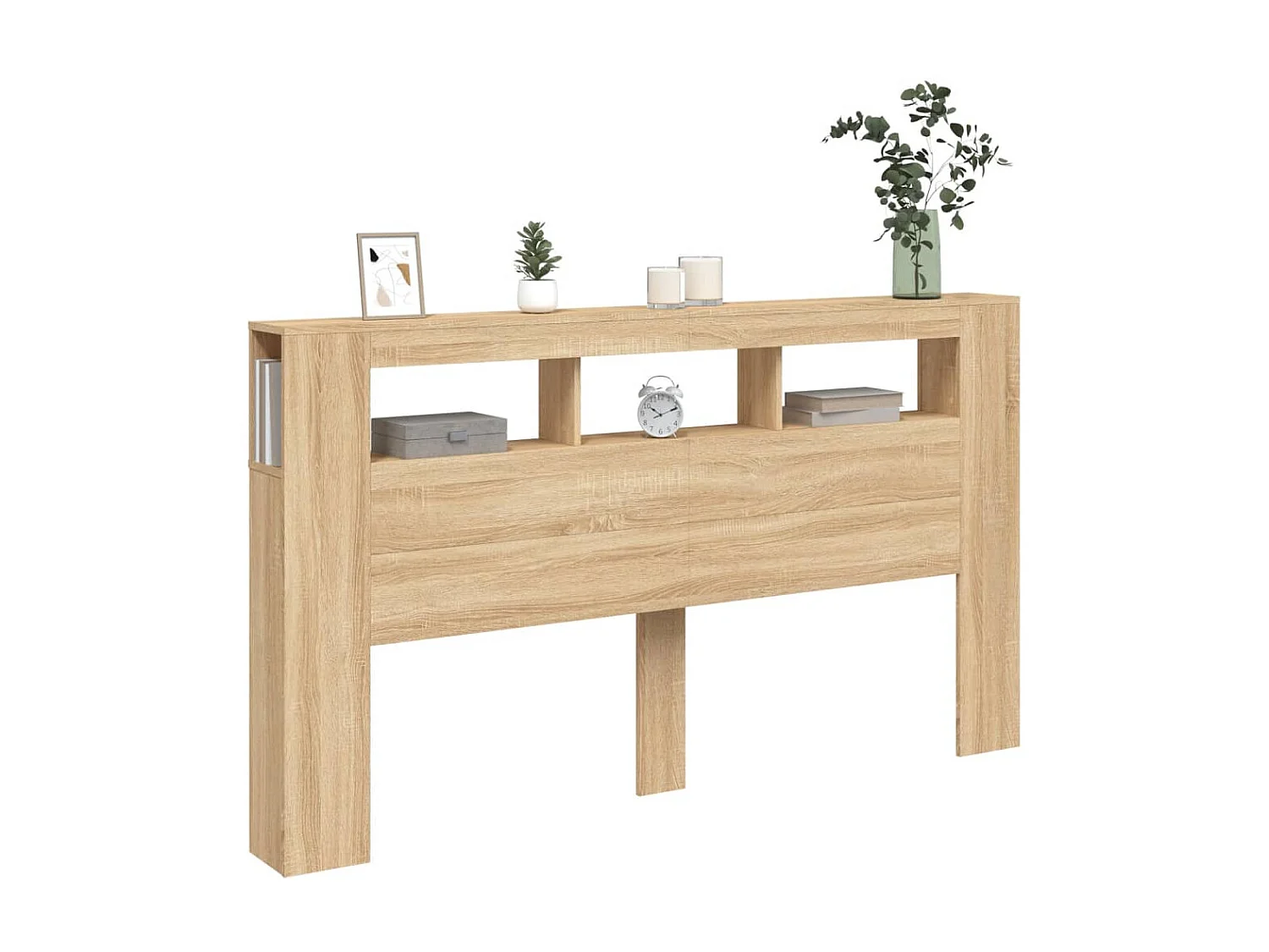 Testiera | Testata del letto LED Rovere Sonoma 180x18,5x103,5 cm Legno Multistrato