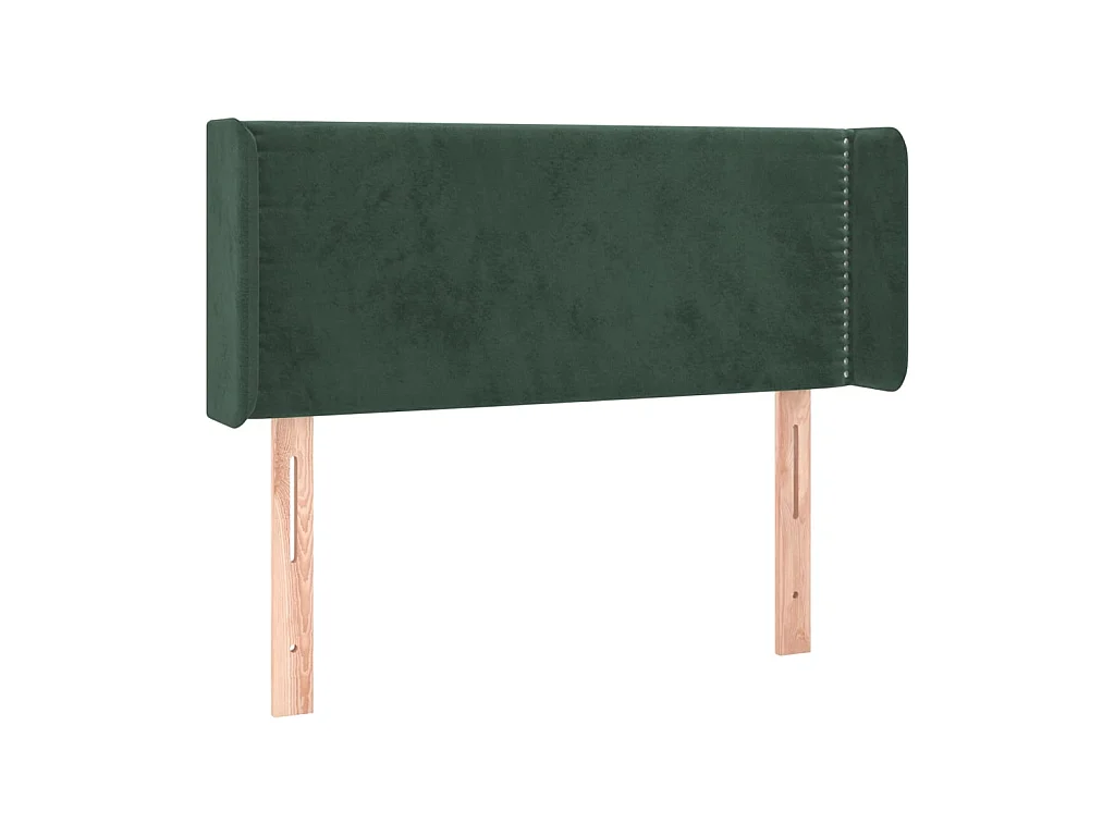 Tête de lit avec oreilles Vert foncé 83x16x78,88 cm Velours LKC87419 BonneVie Meuble