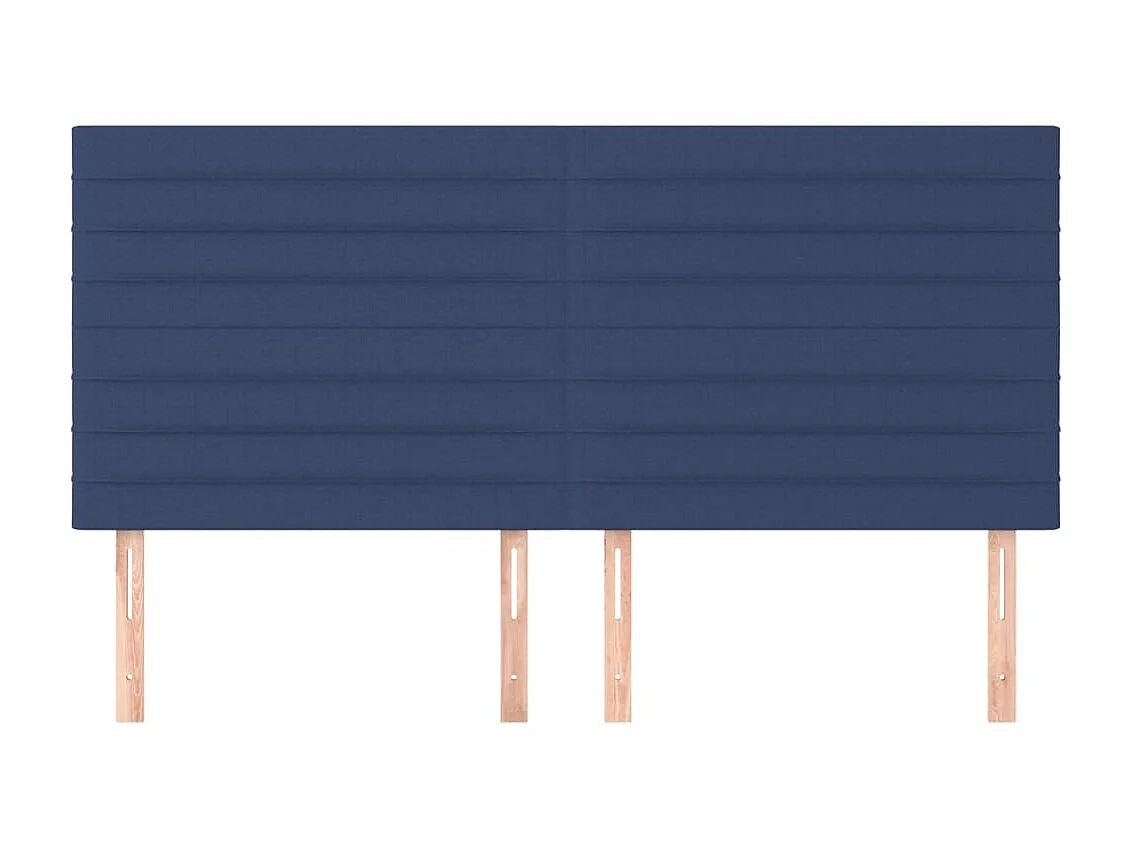Têtes de lit 4 pcs Bleu 100x5x78/88 cm Tissu POI54260 BonneVie Meuble