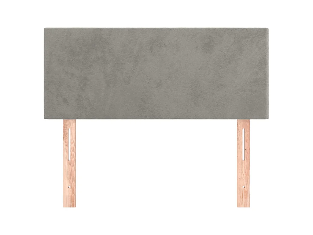 Tête de lit Gris clair 90x5x78/88 cm Velours POI60201 BonneVie Meuble