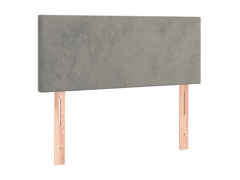 Cabeceira de cama veludo 90x5x78/88 cm cinzento-claro PT969955