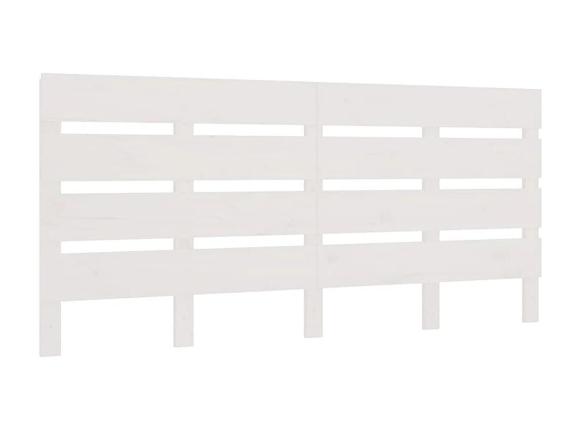 Tête de lit Blanc 200x3x80 cm Bois massif de pin POI96919 BonneVie Meuble