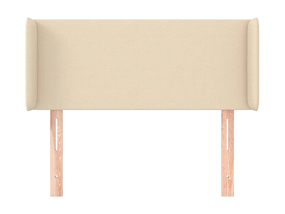 Testiera | Testata del letto ad Orecchio Crema 93x16x78/88 cm in Tessuto