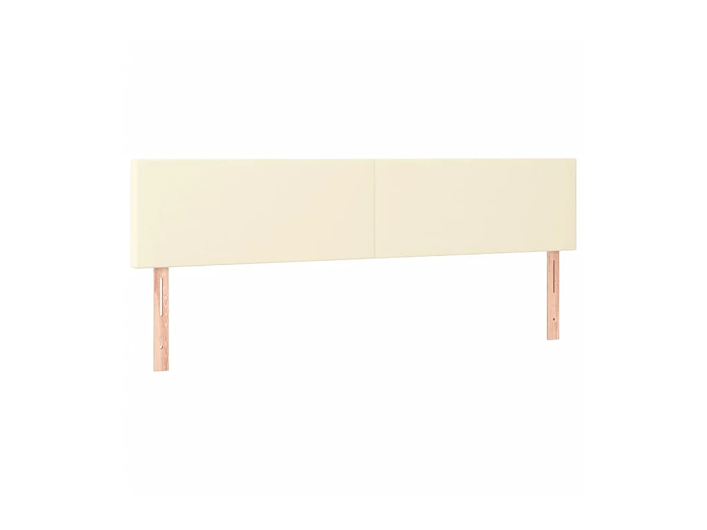 Têtes de lit 2 pcs Crème 100x5x78/88 cm Similicuir POI98399 BonneVie Meuble