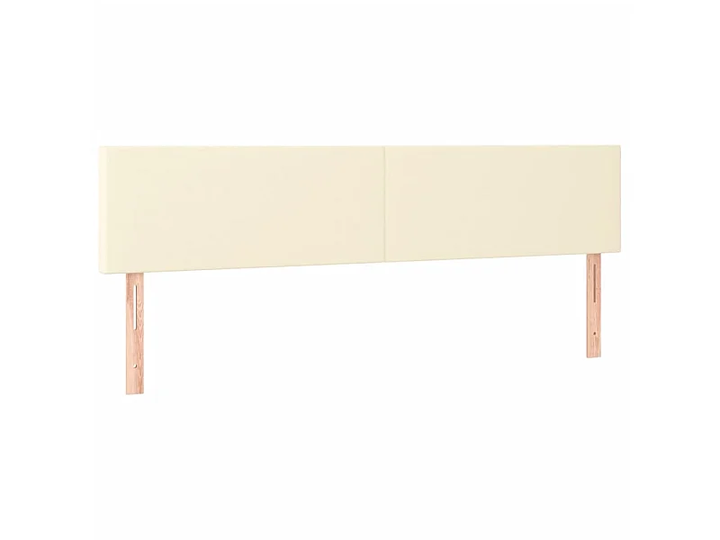 Têtes de lit 2 pcs Crème 100x5x78/88 cm Similicuir POI98399 BonneVie Meuble