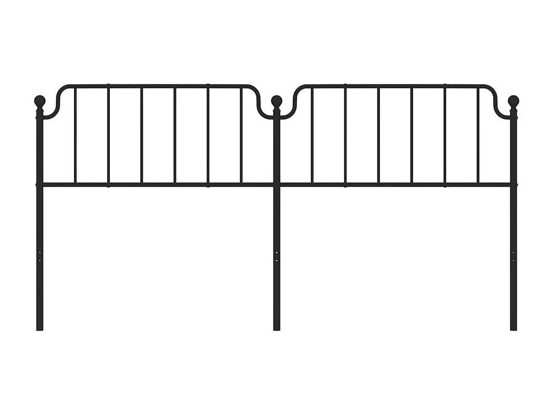 Tête de lit métal noir 193 cm POI58208 BonneVie Meuble
