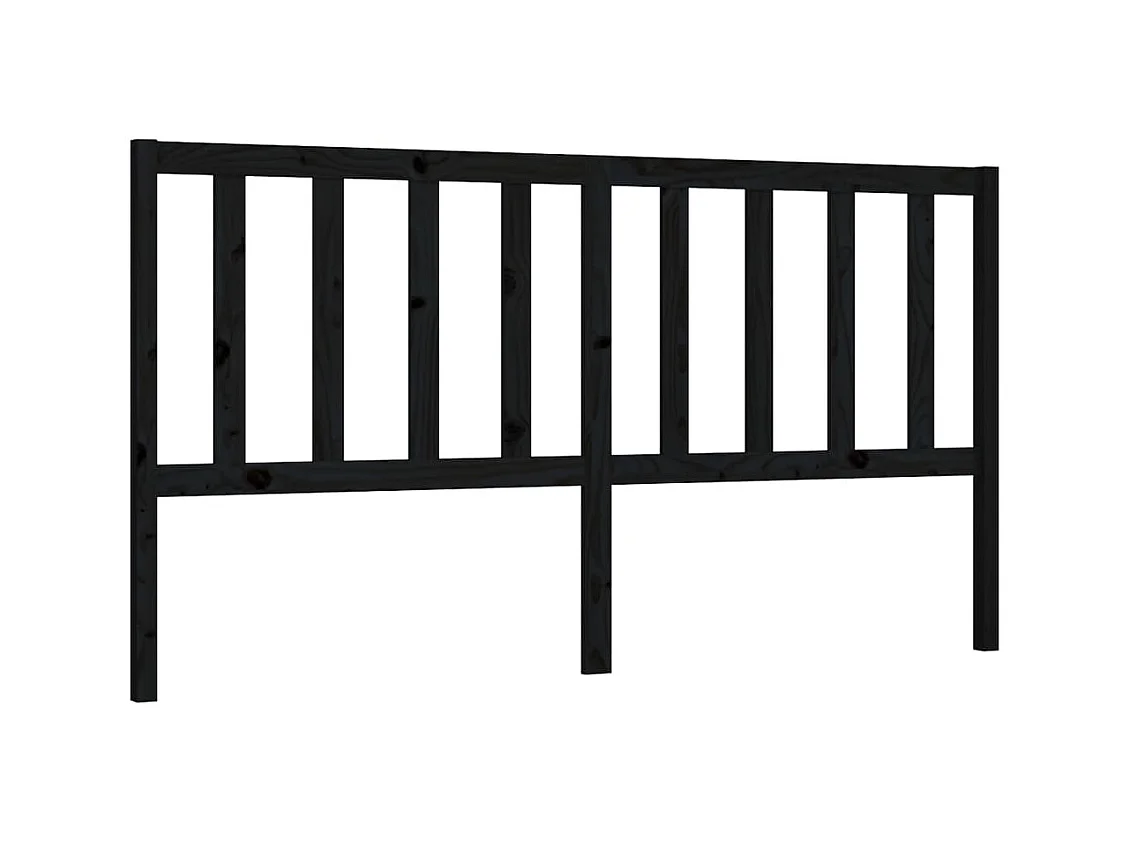 Testiera | Testata del letto per Letto Nera 206x4x100 cm in Legno Massello di Pino