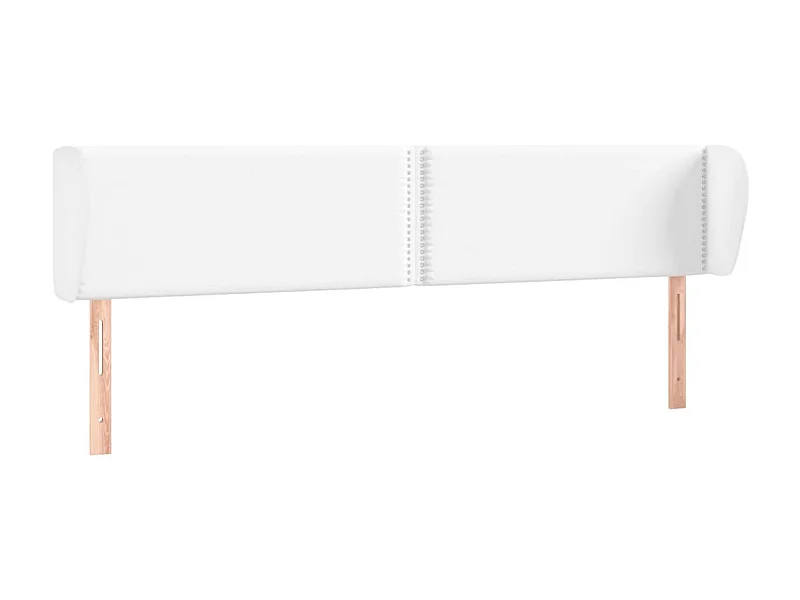 Testiera | Testata del letto ad Orecchio Bianca 163x23x78/88cm in Similpelle