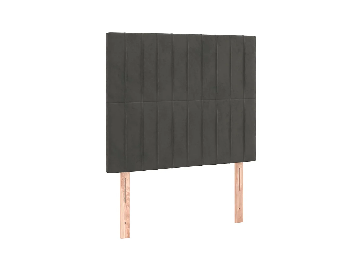 Têtes de lit 2 pcs Gris foncé 100x5x78/88 cm Velours POI25630 BonneVie Meuble