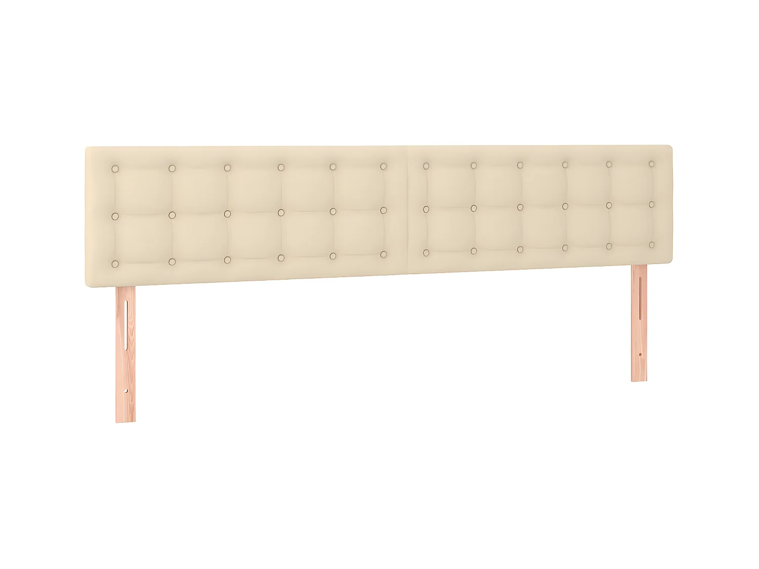 2 pcs Têtes de lit avec oreilles élégante Crème 90x5x78,88 cm Tissu LWE82199 BonneVie Meuble