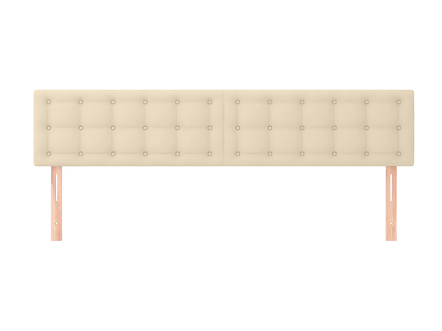 2 pcs Têtes de lit avec oreilles élégante Crème 90x5x78,88 cm Tissu LWE82199 BonneVie Meuble