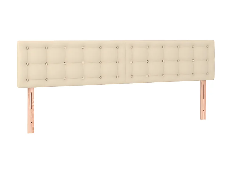 2 pcs Têtes de lit avec oreilles élégante Crème 90x5x78,88 cm Tissu LWE82199 BonneVie Meuble