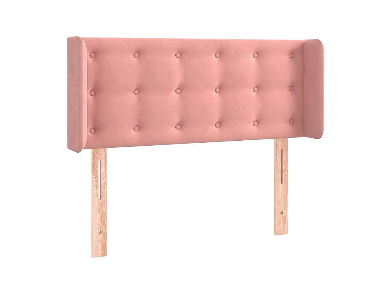 Tête de lit avec oreilles Rose 103x16x78/88 cm Velours POI73063 BonneVie Meuble