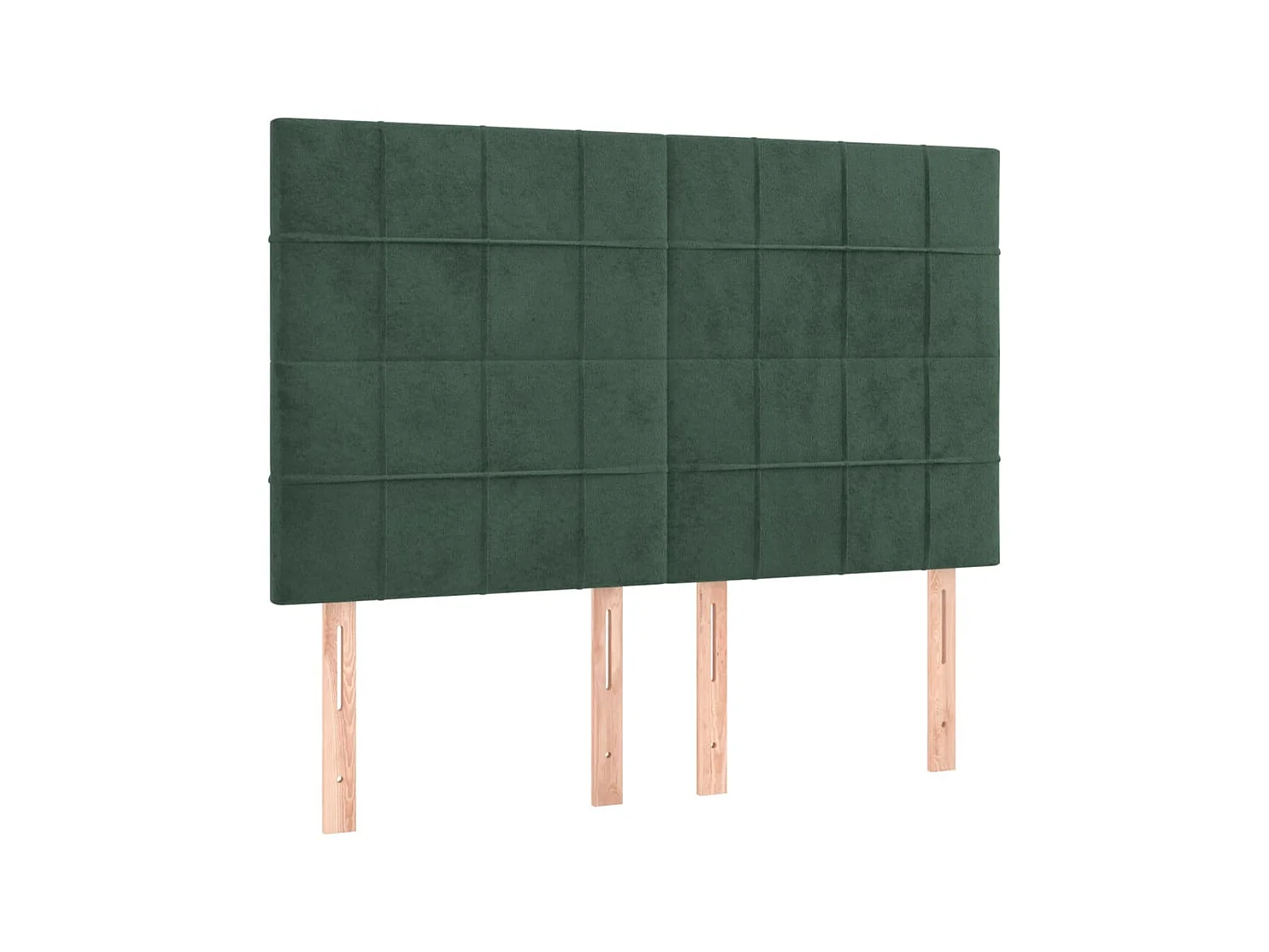 Têtes de lit 4 pcs Vert foncé 72x5x78/88 cm Velours POI21963 BonneVie Meuble