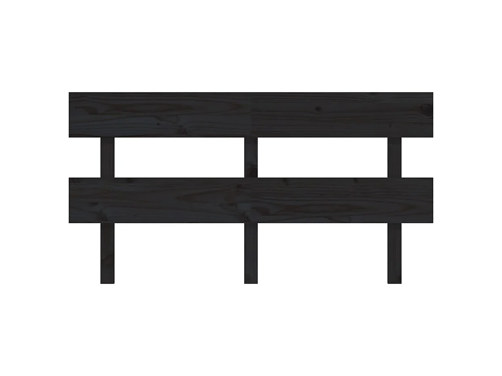 Cabecero de cama madera maciza de pino negro 164x3x81 cm ES71783