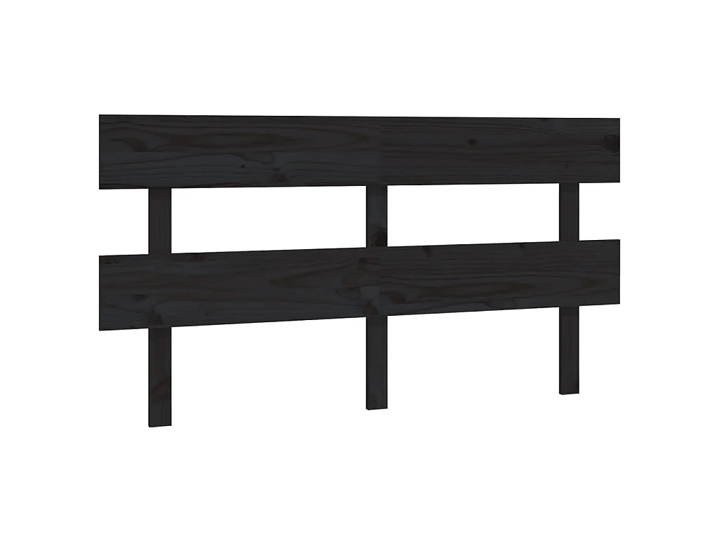 Cabecero de cama madera maciza de pino negro 164x3x81 cm ES71783