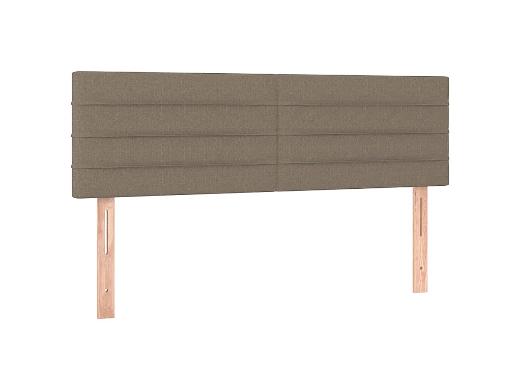 LED Kopfteil,Bettkopfteil Taupe 144x5x78/88 cm Stoff -gkd676144