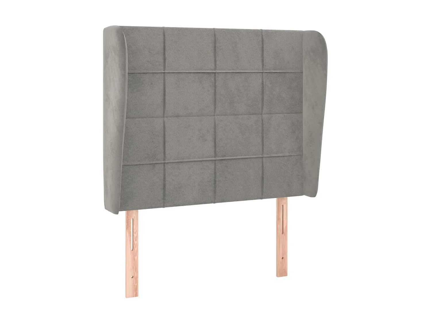 Tête de lit avec oreilles Gris clair 93x23x118/128 cm Velours POI53081 BonneVie Meuble