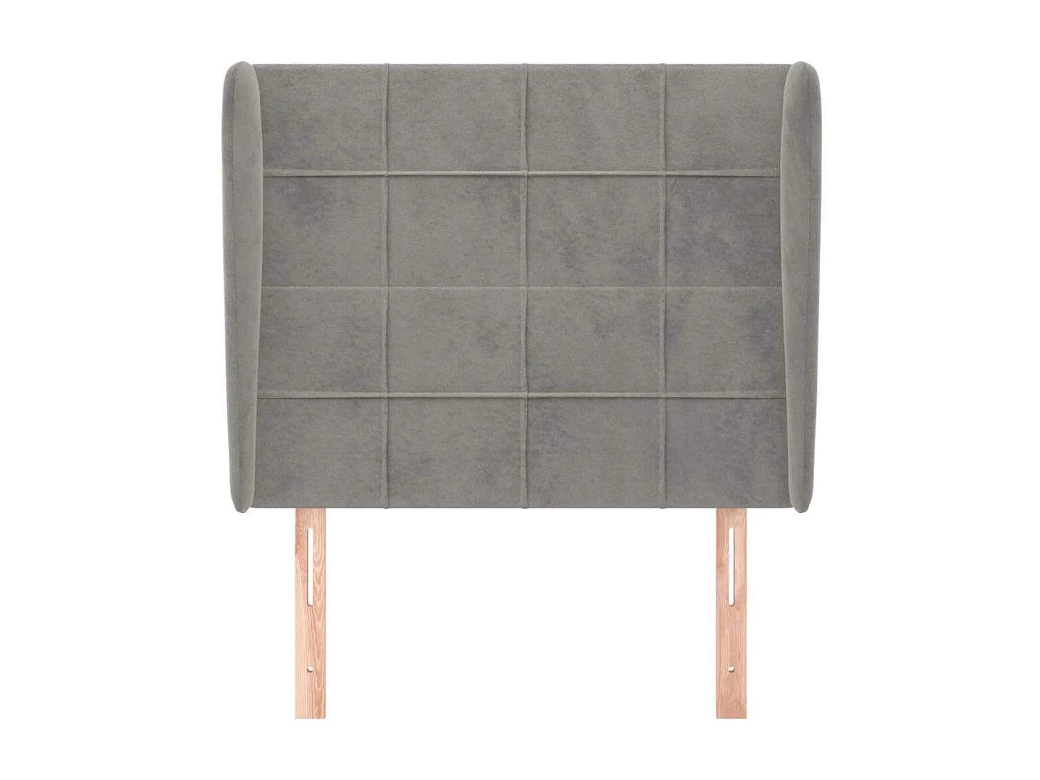 Tête de lit avec oreilles Gris clair 93x23x118/128 cm Velours POI53081 BonneVie Meuble