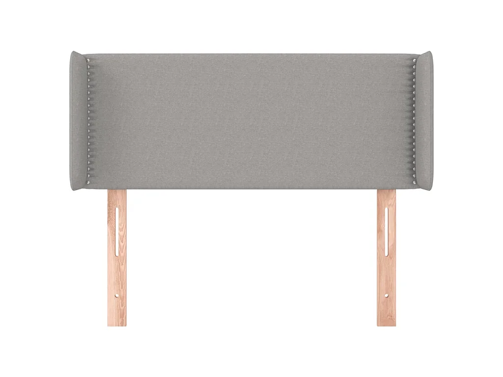 Tête de lit avec oreilles Gris clair 93x16x78/88 cm Tissu POI86408 BonneVie Meuble