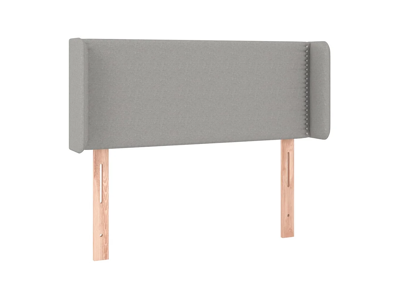 Testiera | Testata del letto ad Orecchio Grigio Chiaro 93x16x78/88 cm in Tessuto