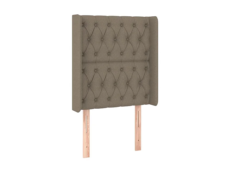 Tête de lit avec oreilles Taupe 83x16x118/128 cm Tissu POI38485 BonneVie Meuble