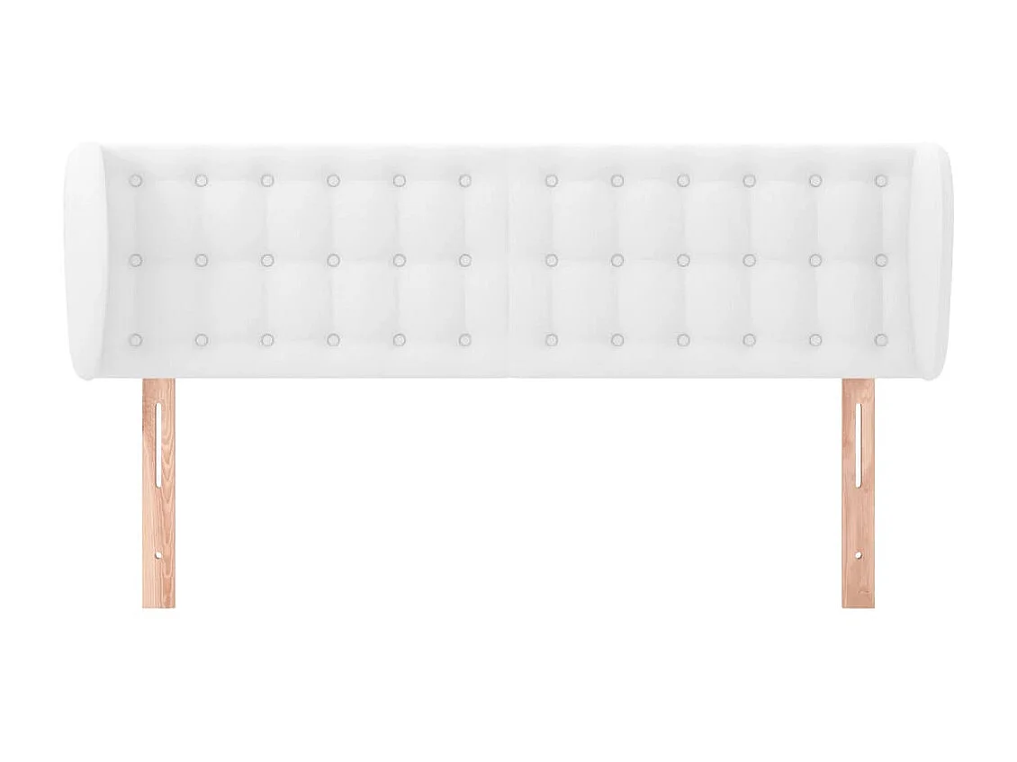 Kopfteil,Bettkopfteil mit Ohren Weiß 147x23x78/88 cm Kunstleder -gkd415277