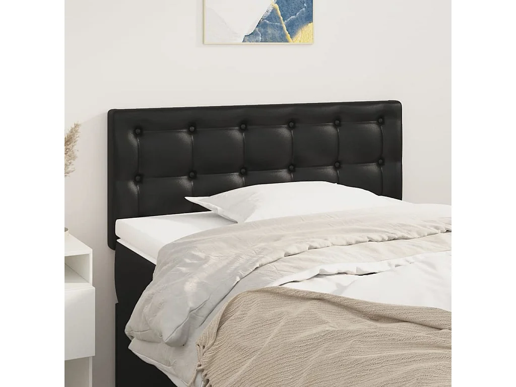 Hoofdbord 90x5x78/88 cm kunstleer zwart NL816786