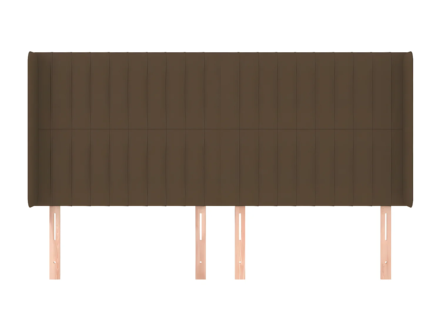 Kopfteil,Bettkopfteil mit Ohren Dunkelbraun 183x16x118/128 cm Stoff -gkd539779