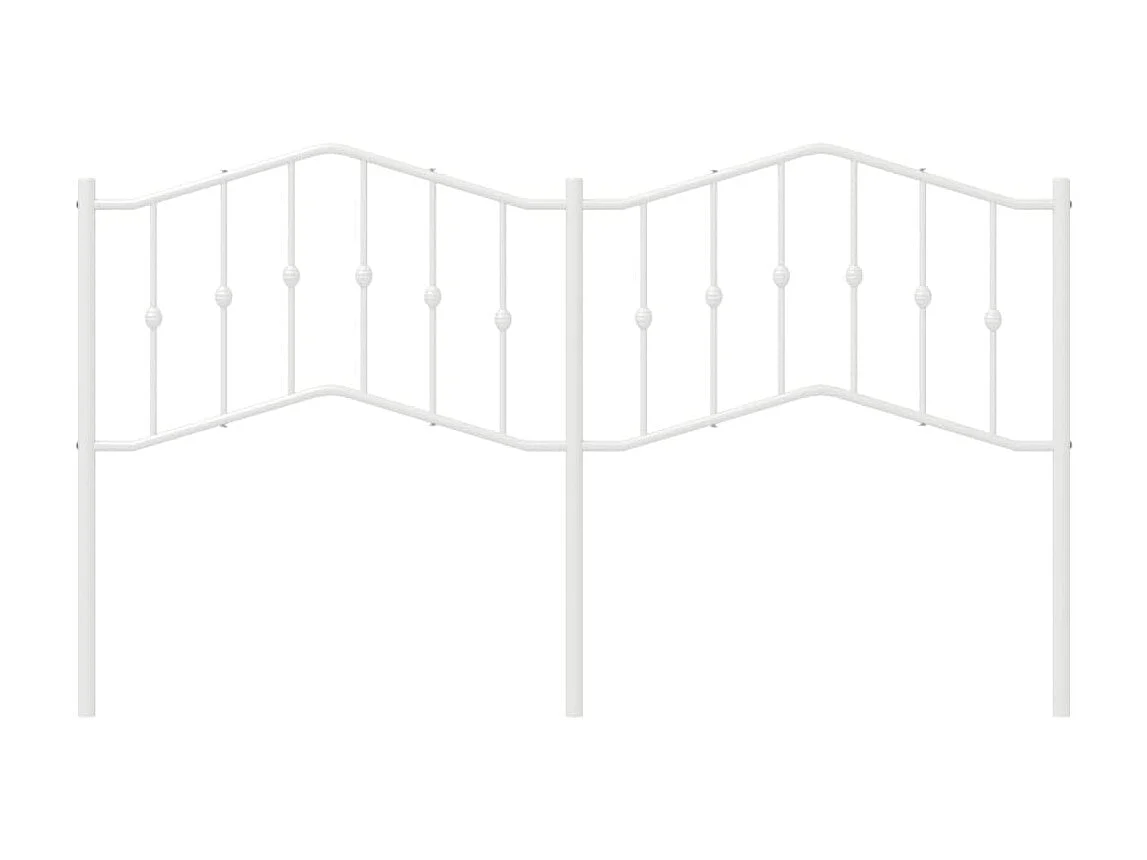 Tête de lit métal blanc 180 cm POI16438 BonneVie Meuble