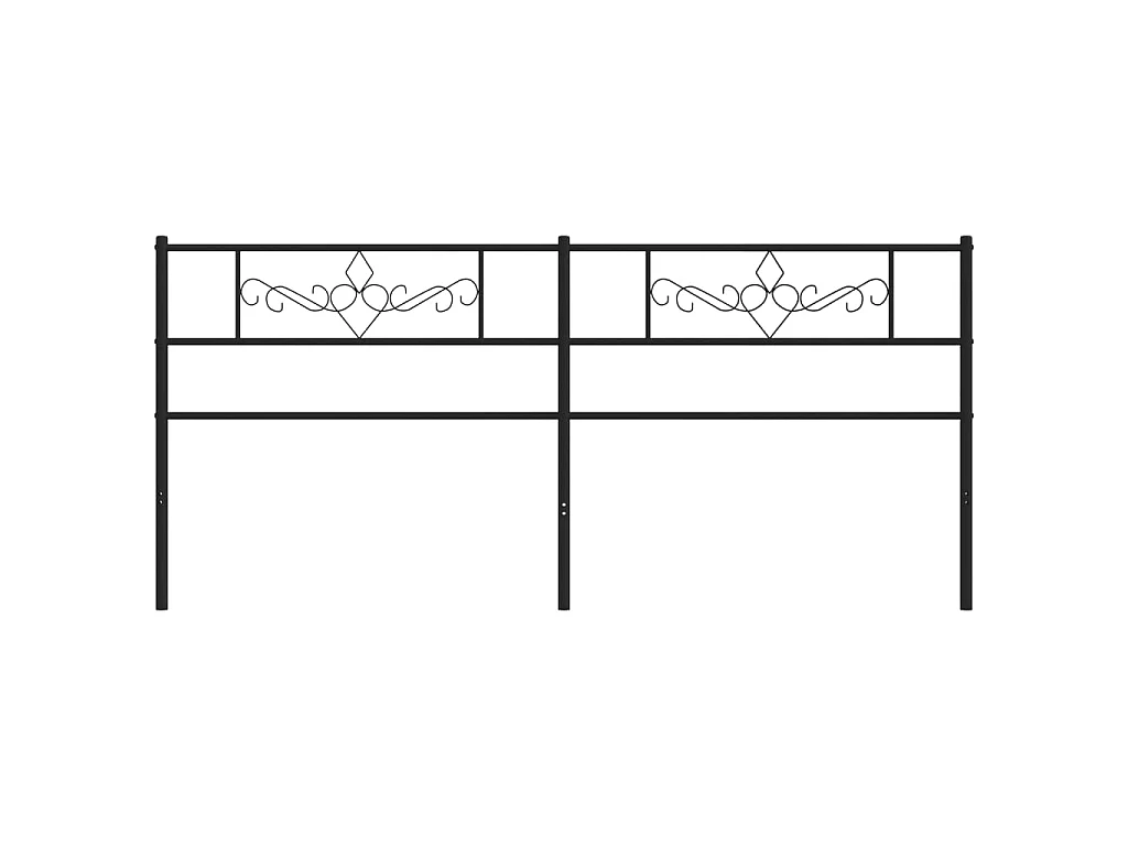 Tête de lit métal noir 180 cm POI66088 BonneVie Meuble