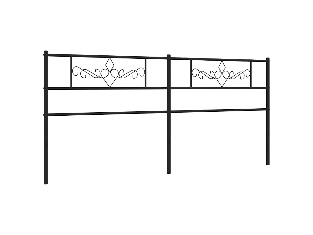 Tête de lit métal noir 180 cm POI66088 BonneVie Meuble