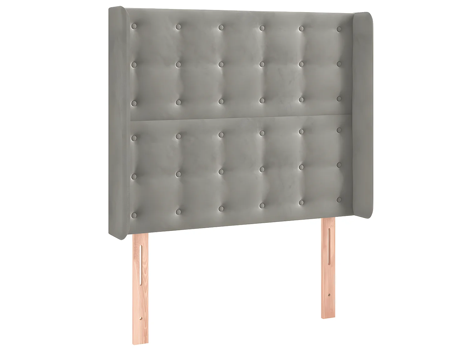 Hoofdbord LED 103x16x118/128 cm fluweel lichtgrijs NL905936