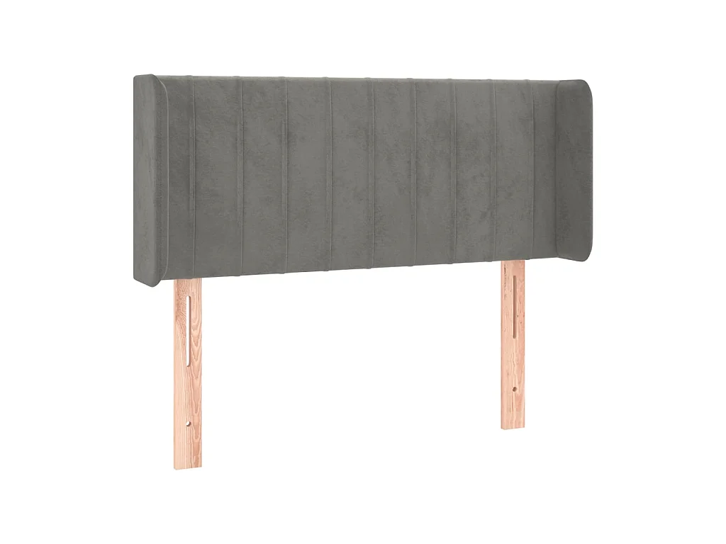 LED Kopfteil,Bettkopfteil Hellgrau 93x16x78/88 cm Samt -gkd915716