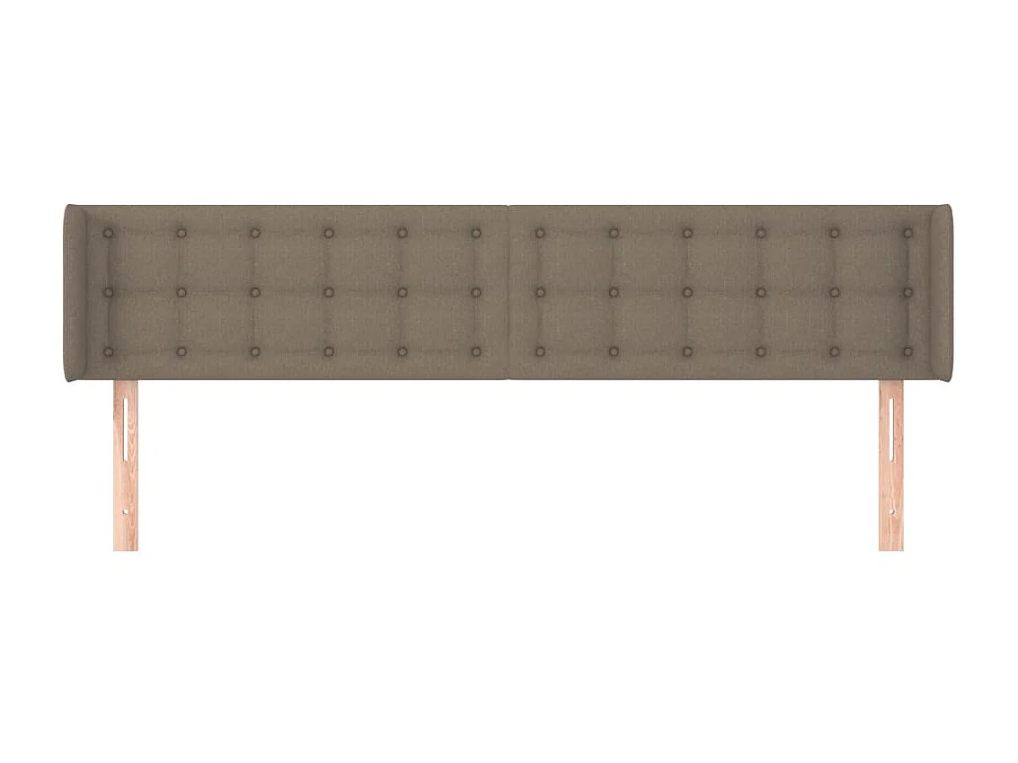 Tête de lit avec oreilles Taupe 163x16x78,88 cm Tissu LKC94242 BonneVie Meuble