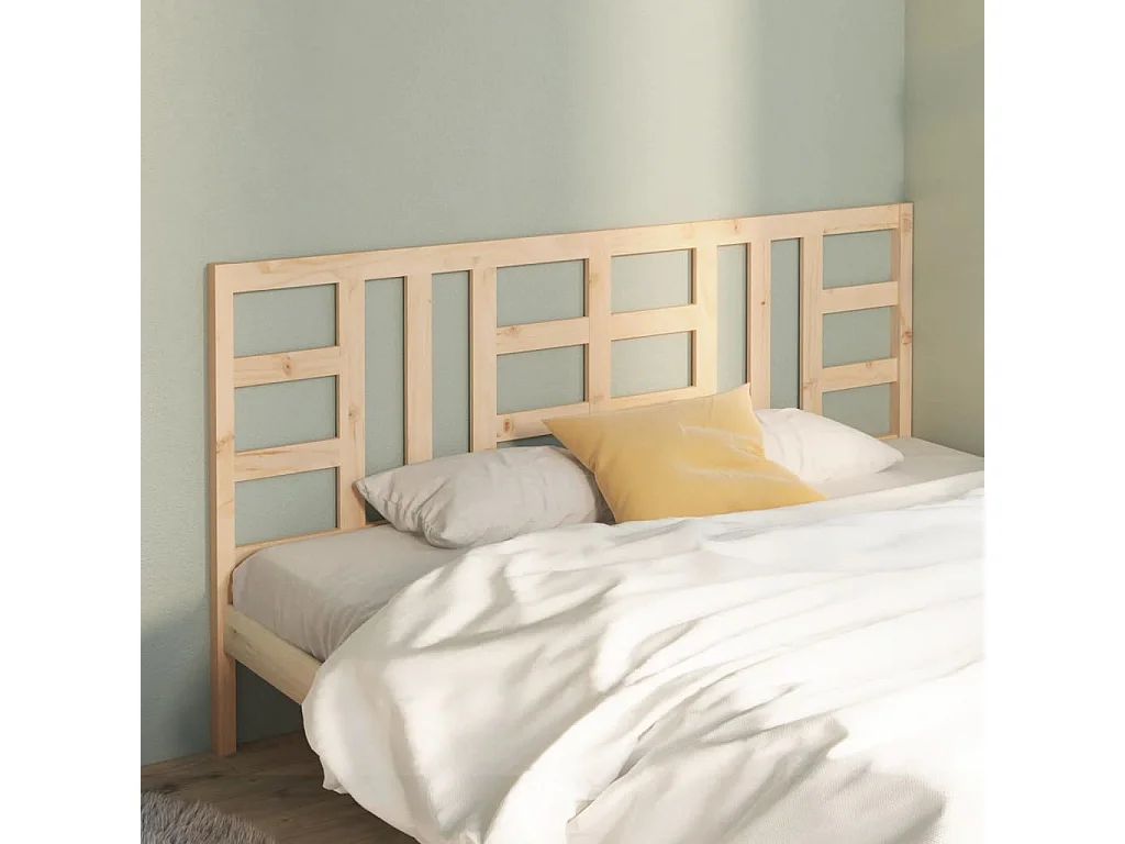 Tête de lit 206x4x100 cm Bois massif de pin POI65054 BonneVie Meuble