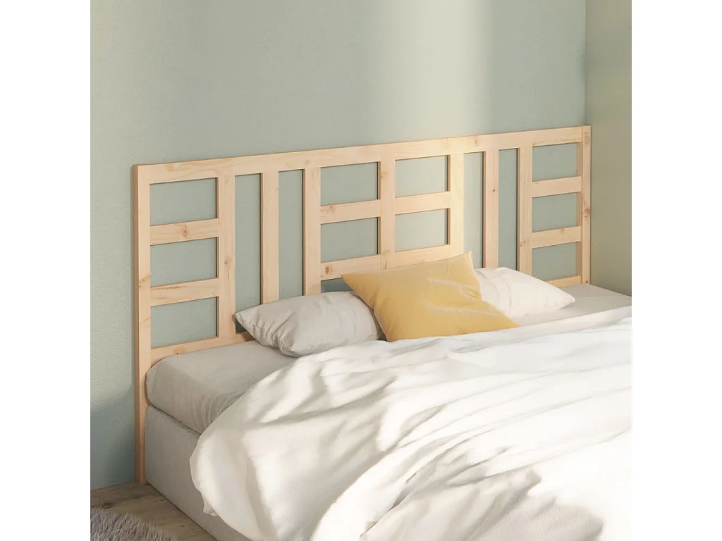 Tête de lit 206x4x100 cm Bois massif de pin POI65054 BonneVie Meuble